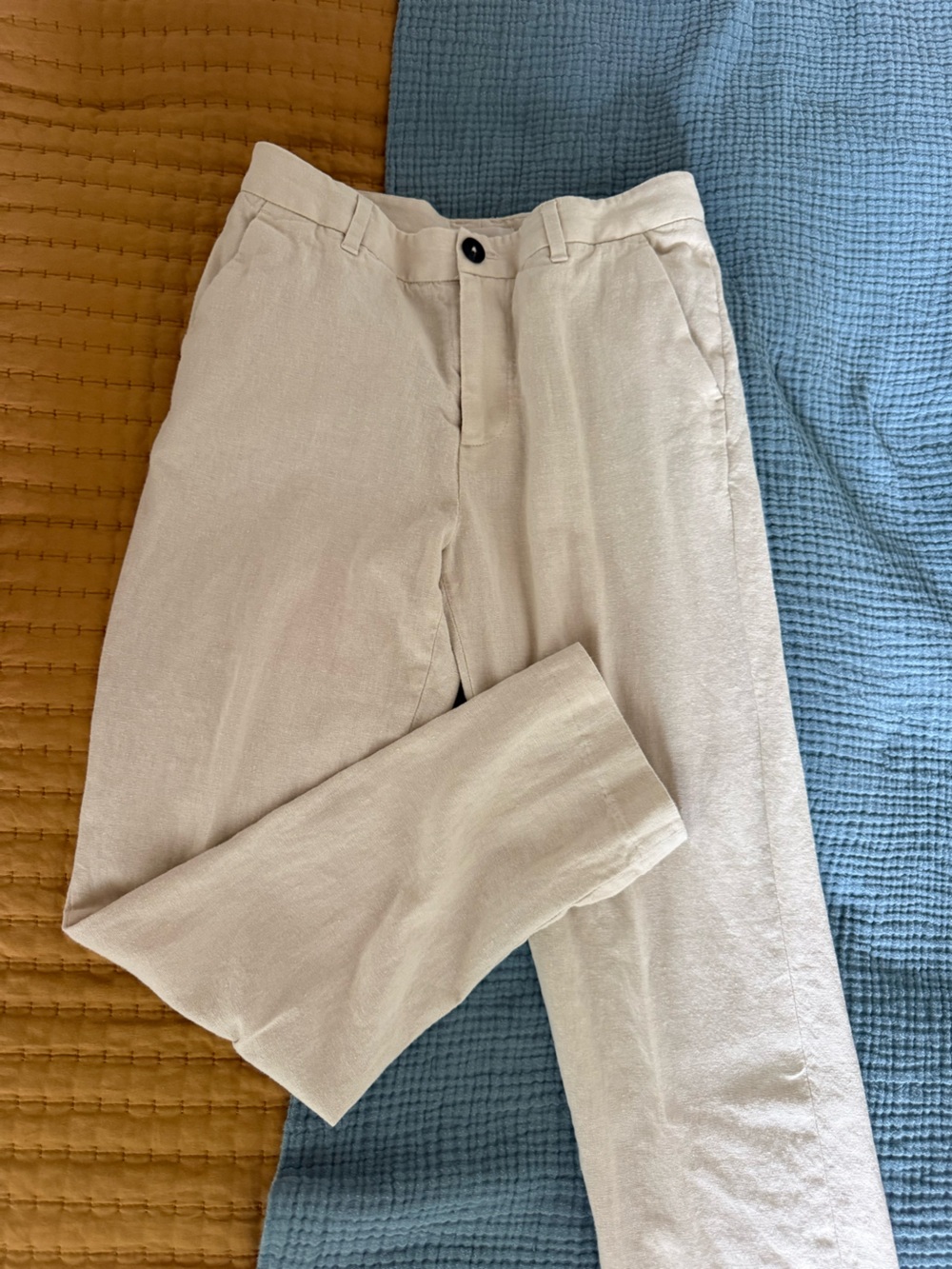 Mango Cream Formal Kids Pants